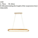 Lustre design à LED avec anneau en bois Light