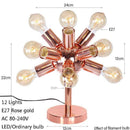 Lampe à poser design à LED rose gold avec plusieurs ampoules Creative