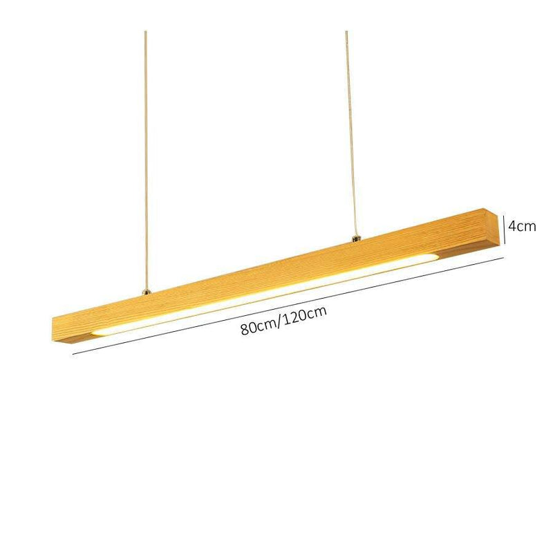 Araña design barra LED larga de madera