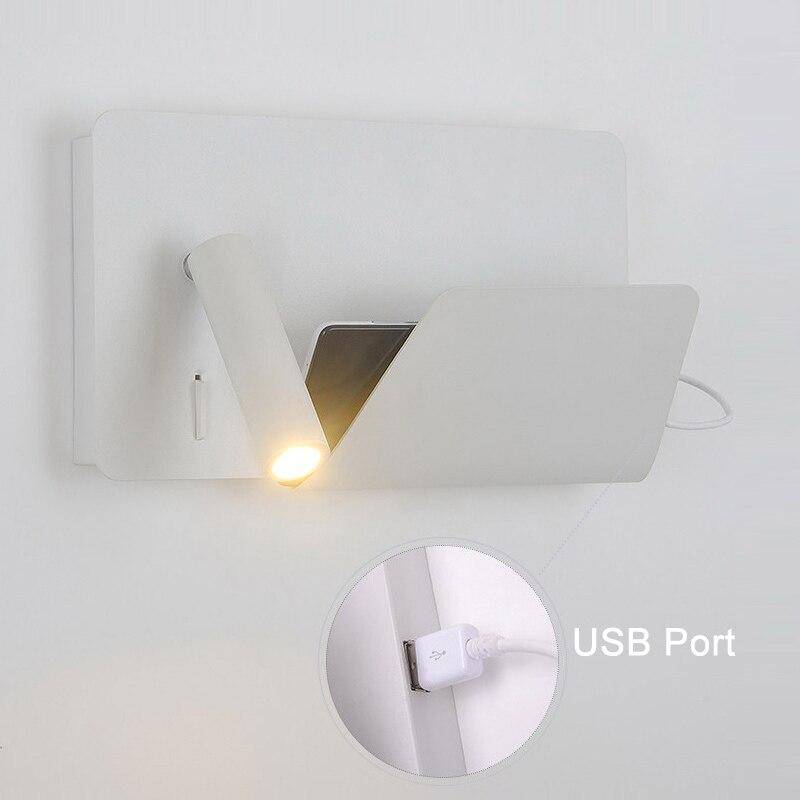 Applique à spot LED ajustable avec support livre - vue 5 sur 7