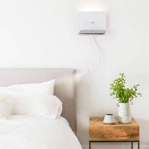 wall lamp at Spotlight LED adjustable with shelf and USB plug