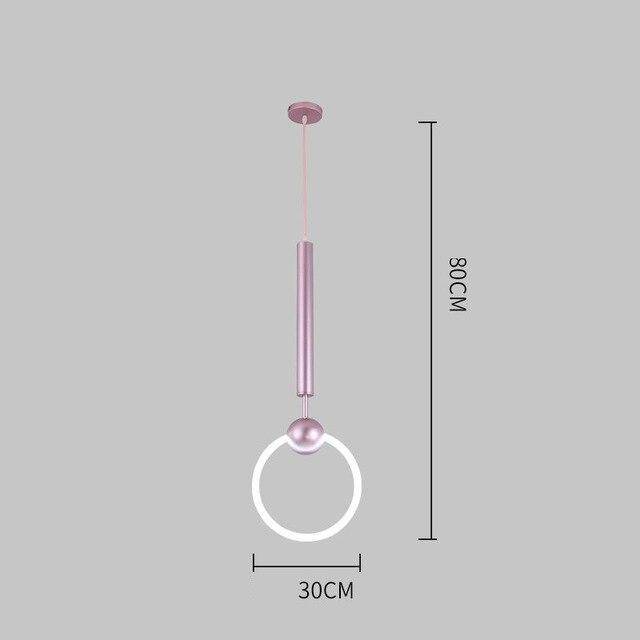 Suspension design ronde à LED et support dorée Jaxlong