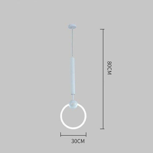 Suspension design ronde à LED et support dorée Jaxlong - vue 10 sur 10