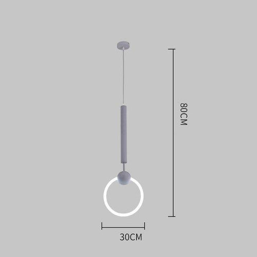 Suspension design ronde à LED et support dorée Jaxlong - vue 7 sur 10