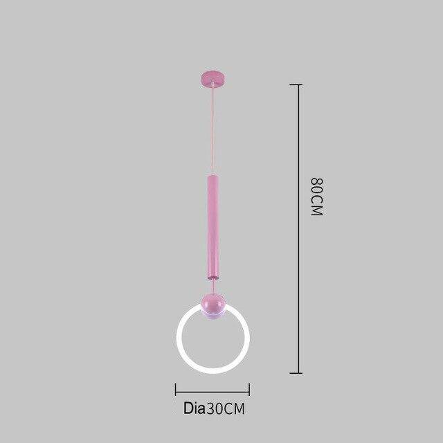 Suspension design ronde à LED et support dorée Jaxlong