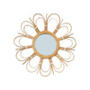 Miroir mural en rotin style soleil 40cm