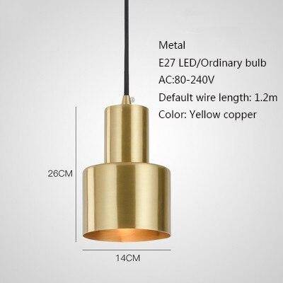 Nordic personality single head pendant lamps E27 LED pendant lamps for living room bathroom hallway restaurant hotel room