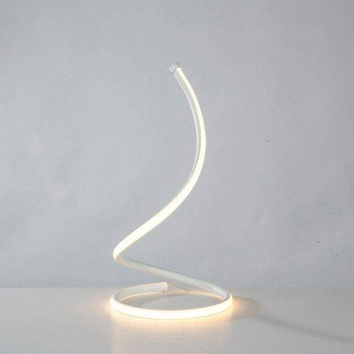 LED table lamp in white or gold spiral design Minimalistic
