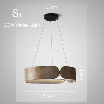 Nordic round wooden LED design chandelier