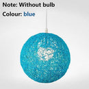 Suspension en boule de tissu de couleur Wicker