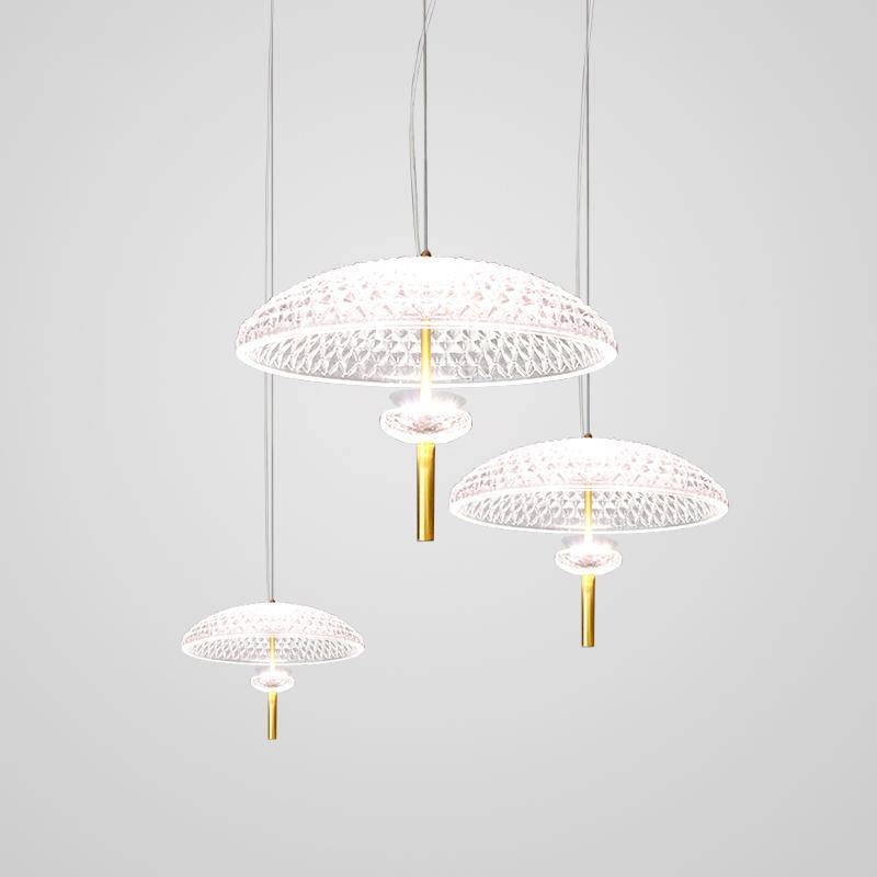 Lámpara de suspensión design cristal abierto ovalado con LED de estilo chino Lomye