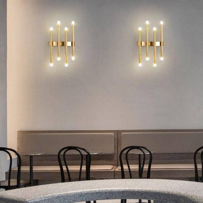 Suspension design avec plusieurs cylindres LED Background - vue 4 sur 8
