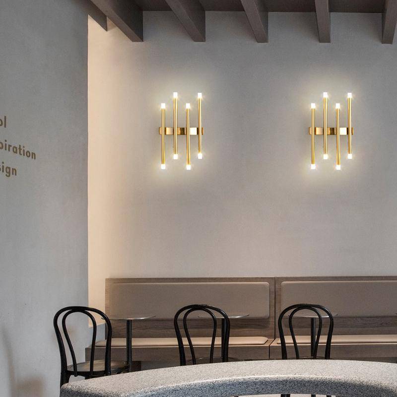 Suspension design avec plusieurs cylindres LED Background - vue 5 sur 8