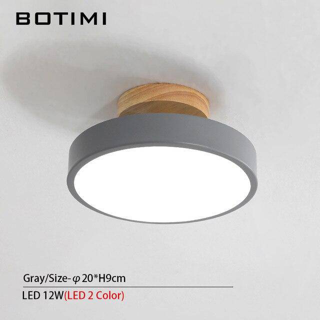 Lámpara LED de techo redonda y moderna con bordes gruesos