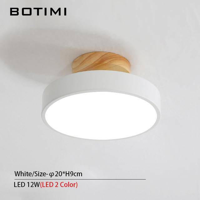 Lámpara LED de techo redonda y moderna con bordes gruesos