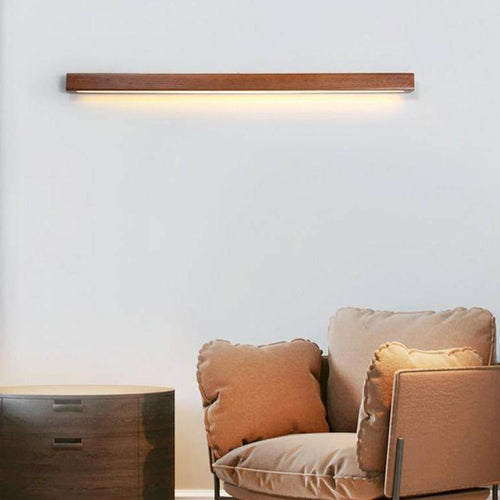 Aplique LED moderno de estilo nórdico en madera