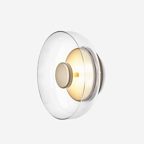 Applique murale moderne LED avec abat-jour en verre et métal Sconce - vue 6 sur 7