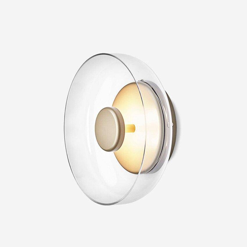 Applique murale moderne LED avec abat-jour en verre et métal Sconce - vue 6 sur 7