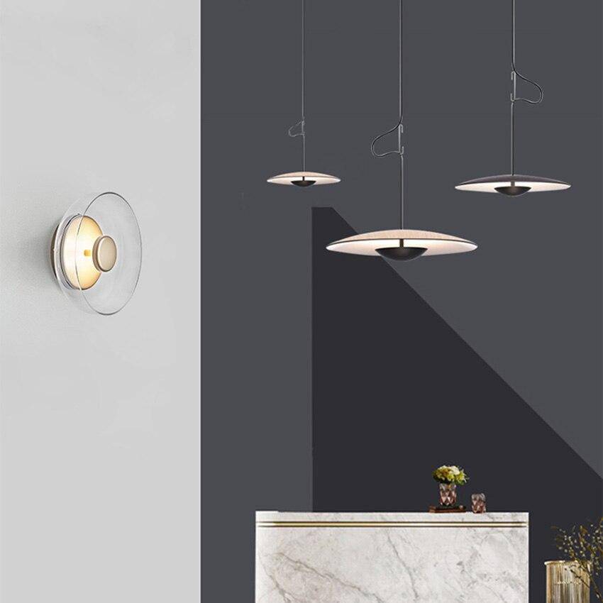 Applique murale moderne LED avec abat-jour en verre et métal Sconce - vue 3 sur 7
