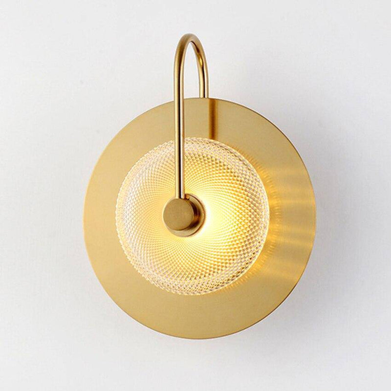 Lámpara de pared design LED con formas circulares en hierro forjado