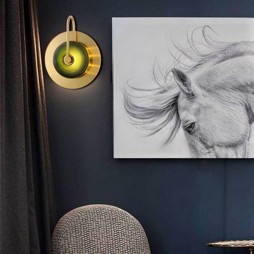 Applique murale design LED avec des formes circulaires en fer forgé - vue 4 sur 9