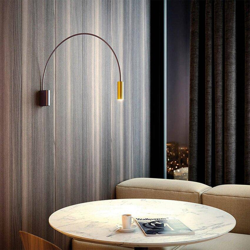 wall lamp LED metal half-circle wall-mounted design black