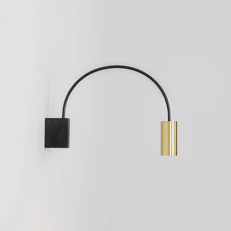 Lámpara de pared design Metal LED en forma de semicírculo negro