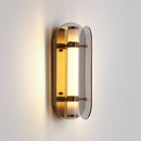 Applique murale industrielle LED avec tube en métal et verre Sconce