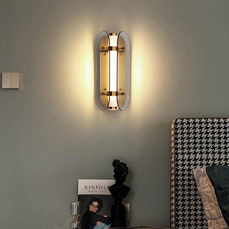 wall lamp Industrial LED wall light with metal tube and glass Sconce