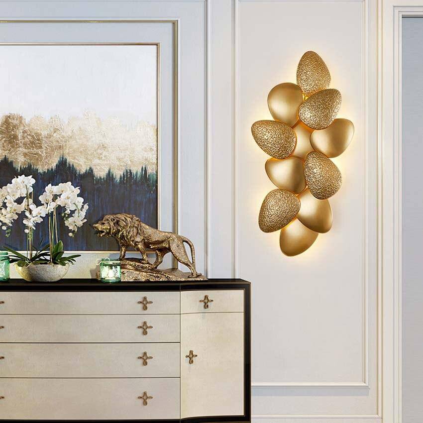 Applique murale design galets dorés Luxury - vue 3 sur 9