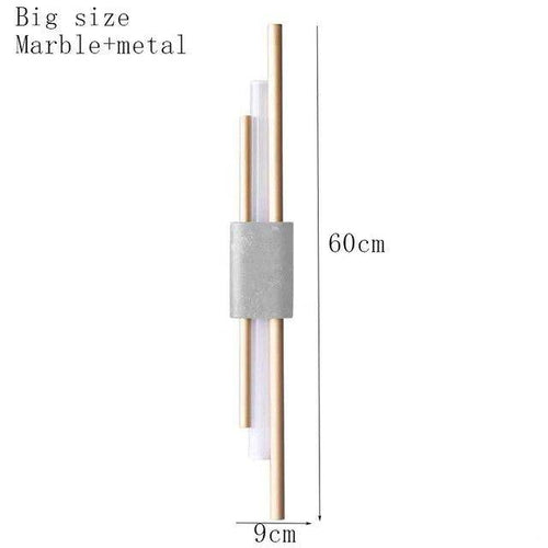 Applique murale design LED en marbre avec tube doré Sconce - vue 8 sur 9