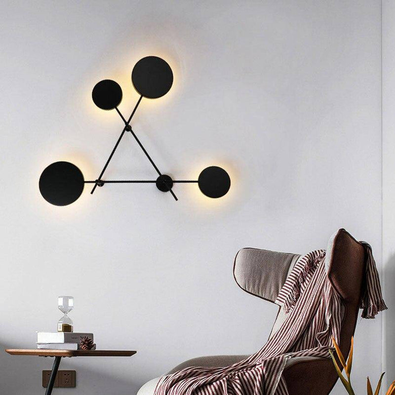 wall lamp Metal LED wall design with multiple Fly discs