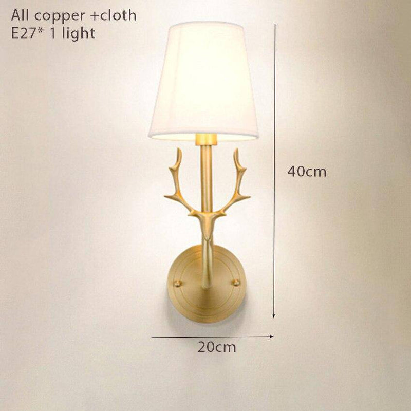 wall lamp LED wall light in gold metal Fly