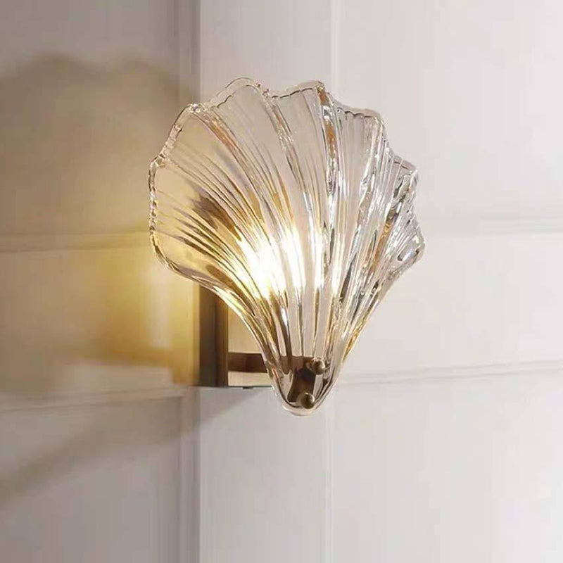 Aplique LED vintage de estilo concha de cristal