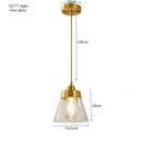 Suspension design LED dorée et abat-jour en verre luxury