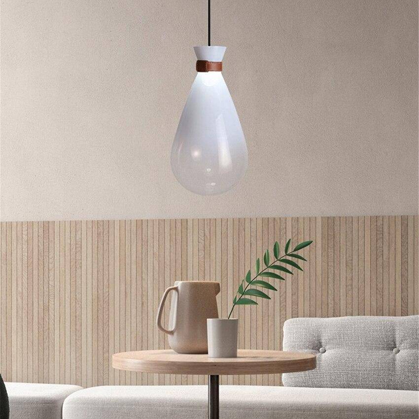 Suspension en forme de goutte en verre fumé Sitting - vue 5 sur 10