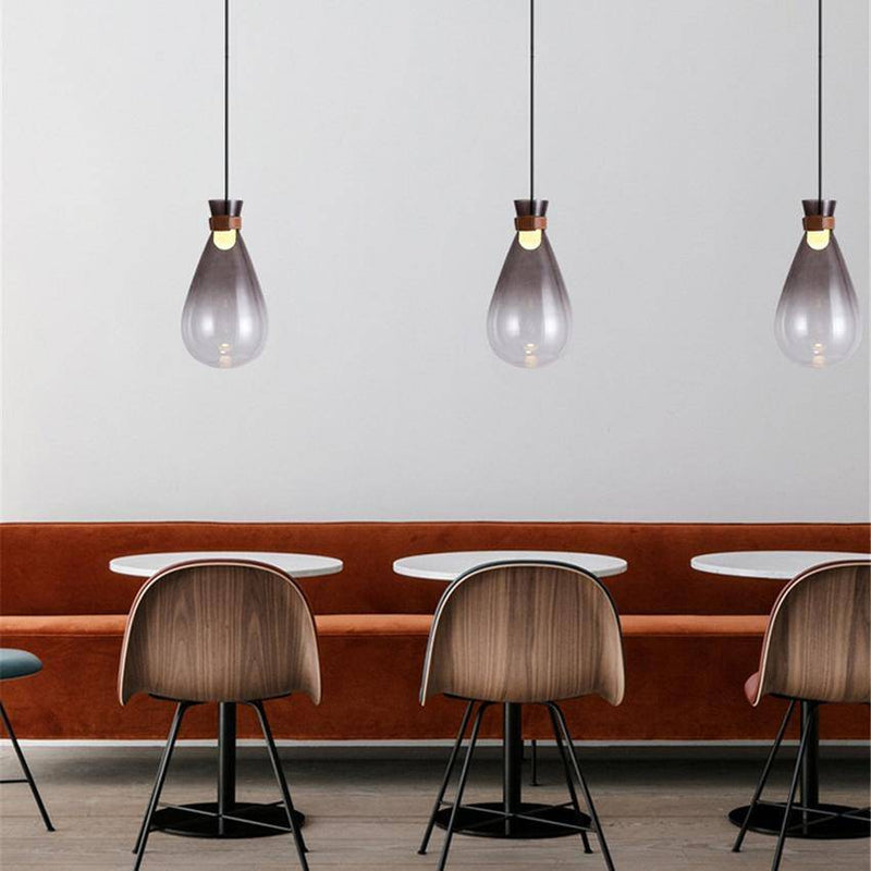 pendant light drop-shaped smoked glass Sitting