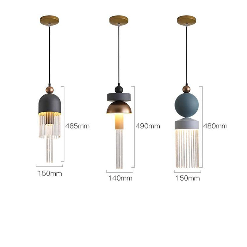 pendant light creative colorful design Tassel