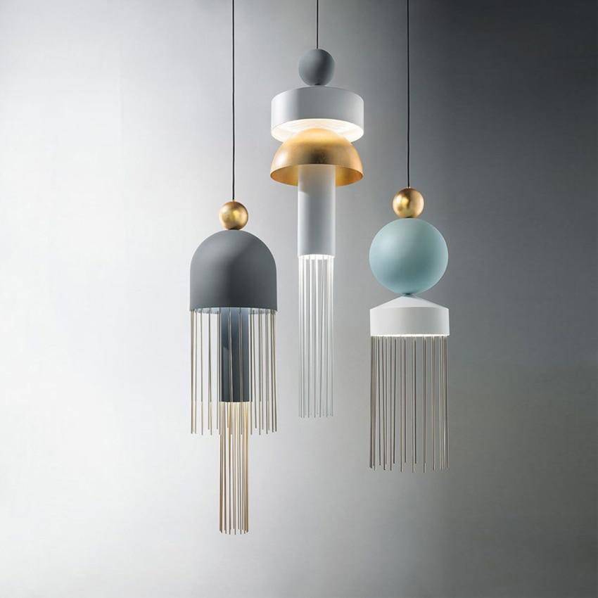 Suspension design colorées créatives Tassel - vue 5 sur 10