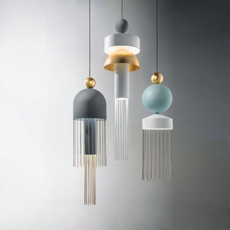 Lámpara de suspensión design borla creativa de colores