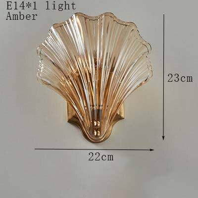 wall lamp vintage glass LED wall hanging in shell style Glass