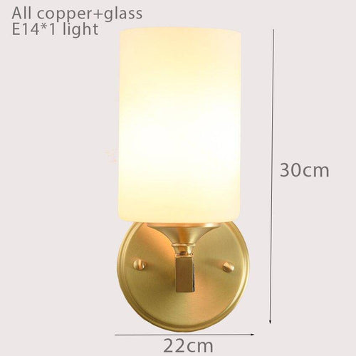 Applique murale doré avec abat-jour cylindrique en verre Indoor - vue 4 sur 5
