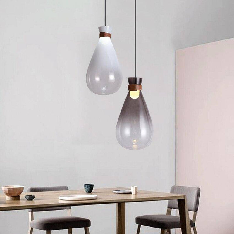 pendant light drop-shaped smoked glass Sitting