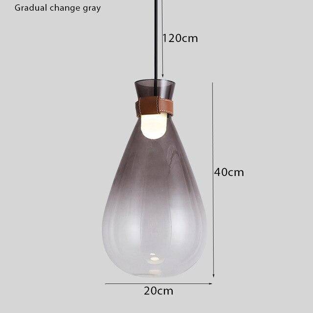 pendant light drop-shaped smoked glass Sitting