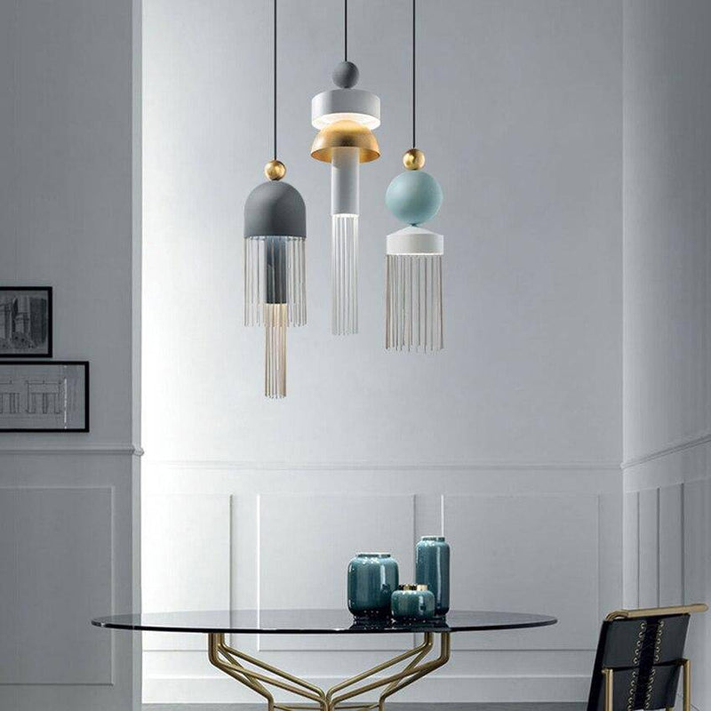 pendant light creative colorful design Tassel