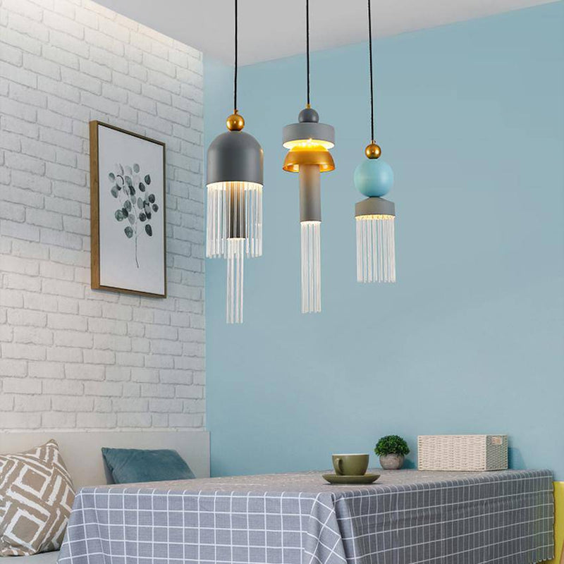 pendant light creative colorful design Tassel