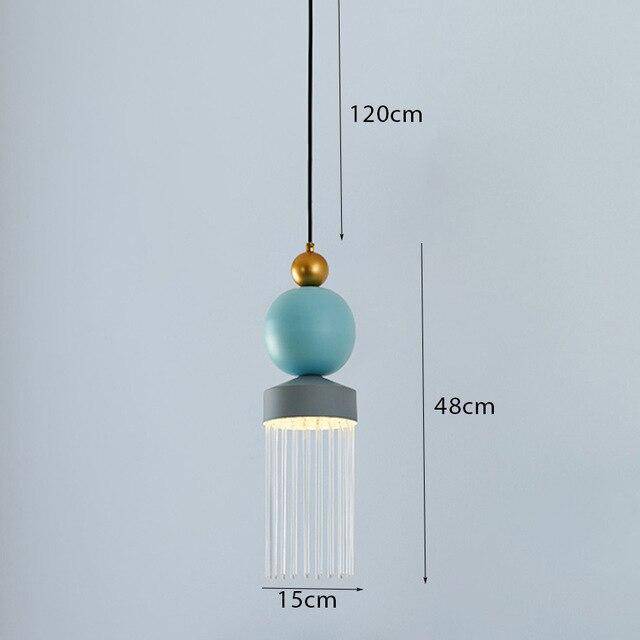 pendant light creative colorful design Tassel