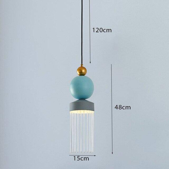 Lámpara de suspensión design borla creativa de colores