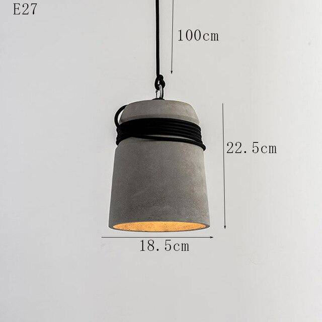 pendant light concrete and concrete rope backsplash