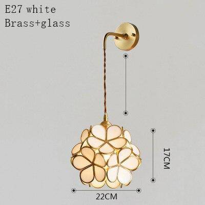 wall lamp LED wall design with several glass and metal clovers